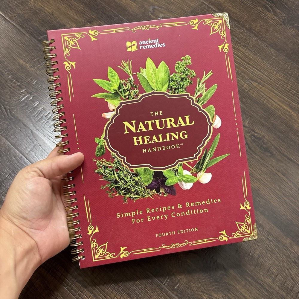 The Natural Healing Handbook Spiral-Bound Guide for Herbal Remedies Recipes NEW
